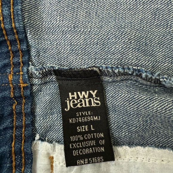 Highway Jeans Blue Denim Jacket with Rhinestones. - Picture 6 of 10
